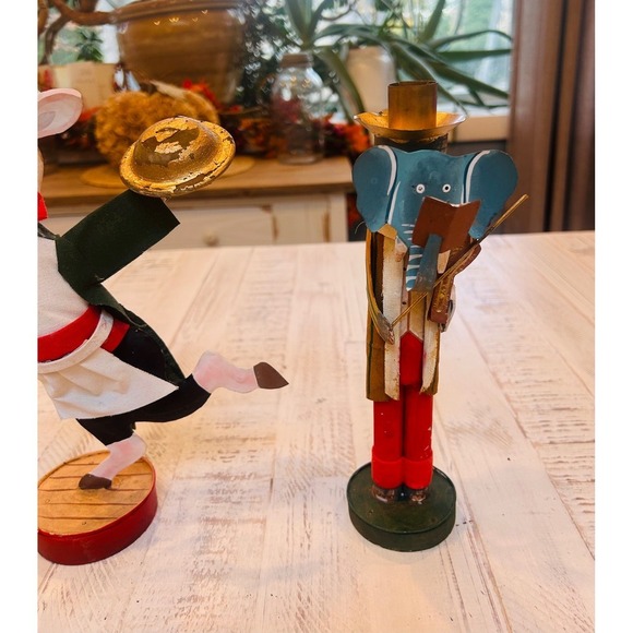 Vintage Whimsical Silvestri Pig Lion Elephant Trio Musicians Vintage‎ Holiday - Picture 4 of 6